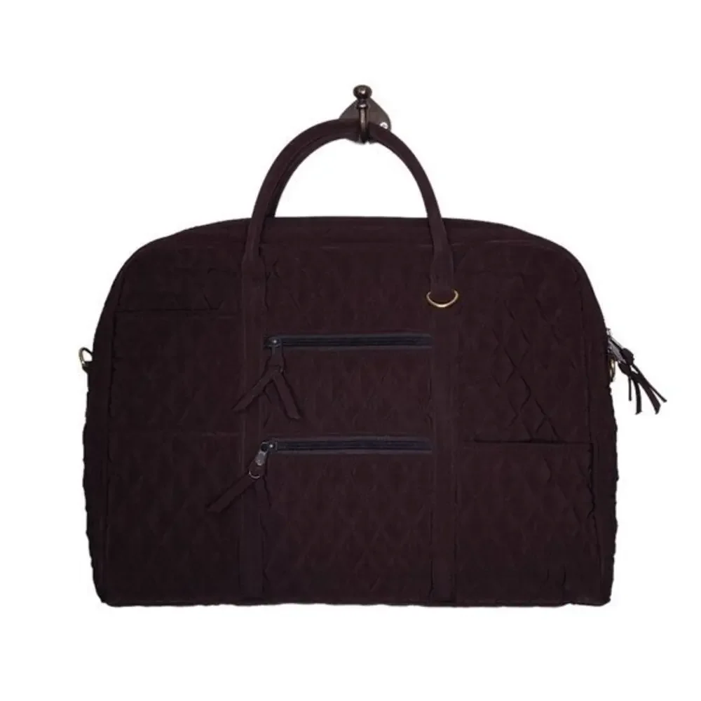 Vera Bradley‎ Quilted Brown Microfiber Computer Laptop Bag Commuter Briefcase